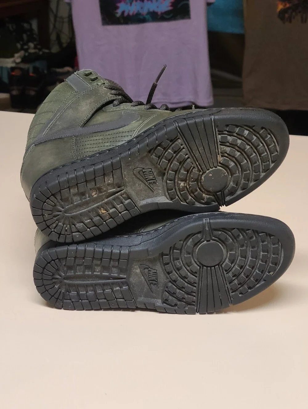 Nike Dunk Sky 2.0 Sequoia Green casual wedge skateboard sneakers size 7